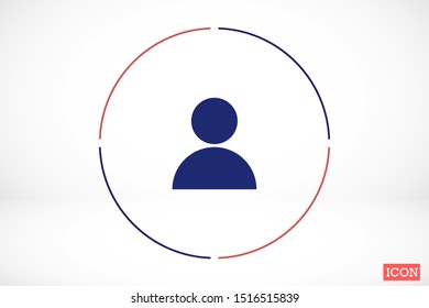 User vector icon. Profile user icon illustration. Person icon symbol web illustration. People icon on background.