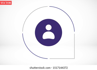 User vector icon. Profile user icon illustration. Person icon symbol web illustration. People icon on background.  