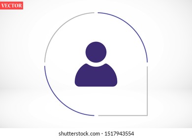 User vector icon. Profile user icon illustration. Person icon symbol web illustration. People icon on background.