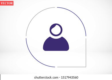 User vector icon. Profile user icon illustration. Person icon symbol web illustration. People icon on background.