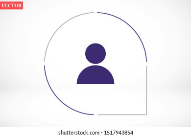 User vector icon. Profile user icon illustration. Person icon symbol web illustration. People icon on background.
