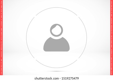 User vector icon. Profile user icon illustration. Person icon symbol web illustration. People icon on background.