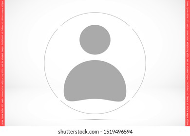 User vector icon. Profile user icon illustration.  