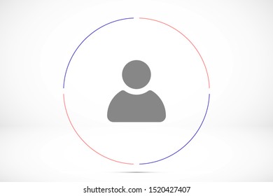 User vector icon. Profile user icon illustration. Person icon symbol web illustration. People icon on background.
