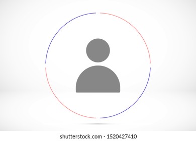 User vector icon. Profile user icon illustration. Person icon symbol web illustration. People icon on background.