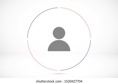 User vector icon. Profile user icon illustration. Person icon symbol web illustration. People icon on background.
