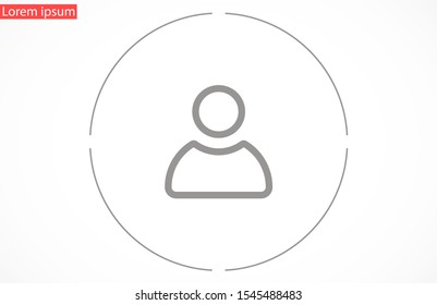 User vector icon. Profile user icon illustration. Person icon symbol web illustration. People icon on background.