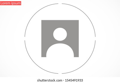 User vector icon. Profile user icon illustration. Person icon symbol web illustration. People icon on background.