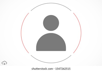 User vector icon. Profile user icon illustration. Person icon symbol web illustration. People icon on background.