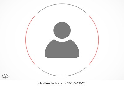 User vector icon. Profile user icon illustration. Person icon symbol web illustration. People icon on background.