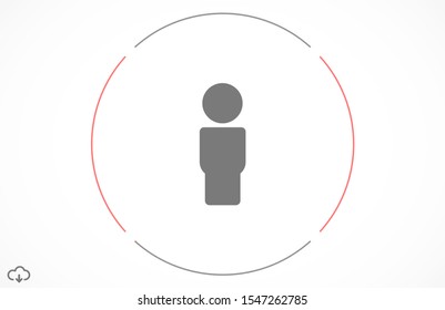 User vector icon. Profile user icon illustration. Person icon symbol web illustration. People icon on background.