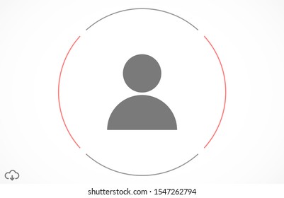 User vector icon. Profile user icon illustration. Person icon symbol web illustration. People icon on background.