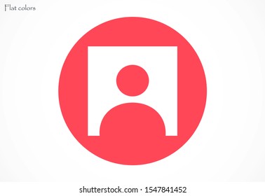 User vector icon. Profile user icon illustration. Person icon symbol web illustration. People icon on background.