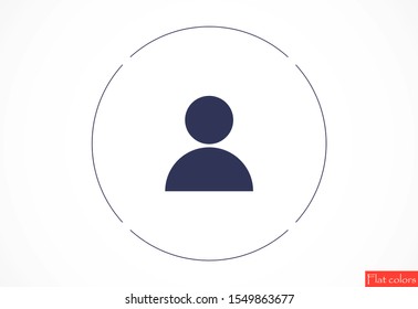User vector icon. Profile user icon illustration. Person icon symbol web illustration. People icon on background.
