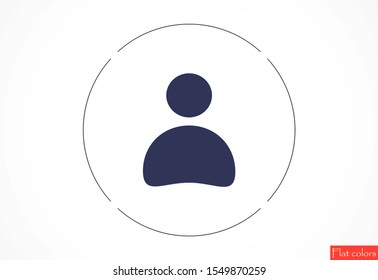 User vector icon. Profile user icon illustration. Person icon symbol web illustration. People icon on background.