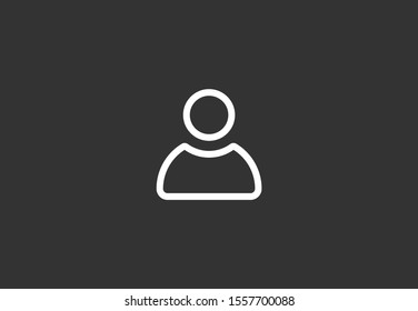 User vector icon. Profile user icon illustration. Person icon symbol web illustration. People icon on background.