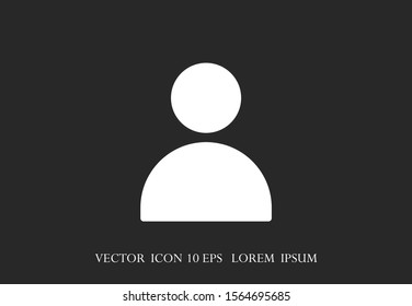 User vector icon. Profile user icon illustration. Person icon symbol web illustration. People icon on background.