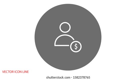 User vector icon. Profile user icon illustration. Person icon symbol web illustration. People icon on background.  