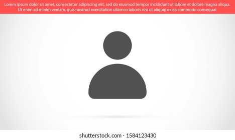 User vector icon. Profile user icon illustration. Person icon symbol web illustration. People icon on background.  