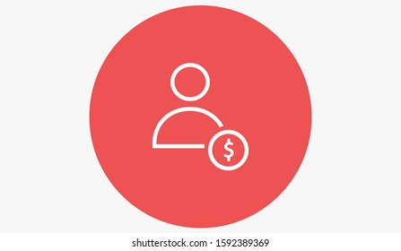 User vector icon. Profile user icon illustration. Person icon symbol web illustration. People icon on background.  