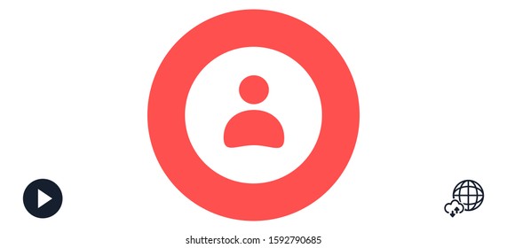 User vector icon. Profile user icon illustration. Person icon symbol web illustration. People icon on background.