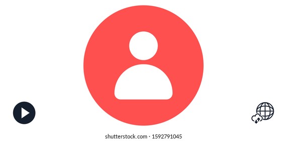 User vector icon. Profile user icon illustration. Person icon symbol web illustration. People icon on background.