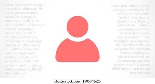 User vector icon. Profile user icon illustration. Person icon symbol web illustration. People icon on background.
