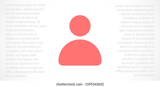 User vector icon. Profile user icon illustration. Person icon symbol web illustration. People icon on background.
