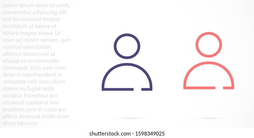 User vector icon. Profile user icon illustration. Person icon symbol web illustration. People icon on background.  