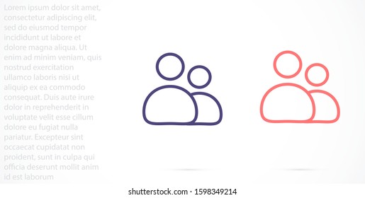 User vector icon. Profile user icon illustration. Person icon symbol web illustration. People icon on background.  
