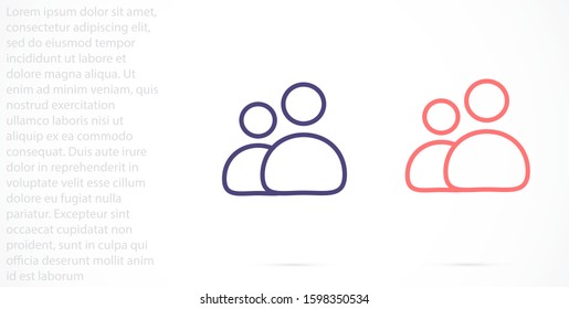 User vector icon. Profile user icon illustration. Person icon symbol web illustration. People icon on background.  