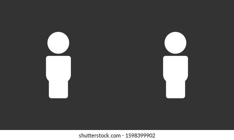 User vector icon. Profile user icon illustration. Person icon symbol web illustration. People icon on background.