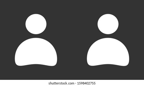 User vector icon. Profile user icon illustration. Person icon symbol web illustration. People icon on background.