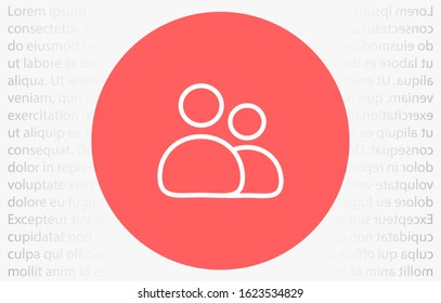 User vector icon. Profile user icon illustration. Person icon symbol web illustration. People icon on background.  