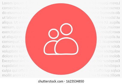 User vector icon. Profile user icon illustration. Person icon symbol web illustration. People icon on background.  