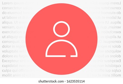 User vector icon. Profile user icon illustration. Person icon symbol web illustration. People icon on background.  