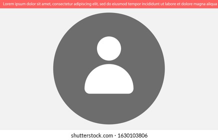 User vector icon. Profile user icon illustration. Person icon symbol web illustration. People icon on background.