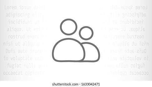 User vector icon. Profile user icon illustration. Person icon symbol web illustration. People icon on background.