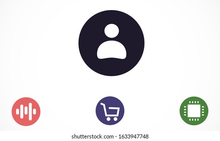User vector icon. Profile user icon illustration. Person icon symbol web illustration. People icon on background.  