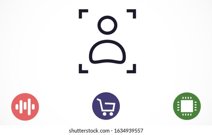 User vector icon. Profile user icon illustration. Person icon symbol web illustration. People icon on background.