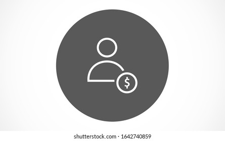 User vector icon. Profile user icon illustration. Person icon symbol web illustration. People icon on background.