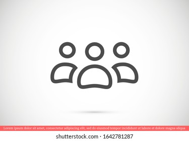 User vector icon. Profile user icon illustration. Person icon symbol web illustration. People icon on background.