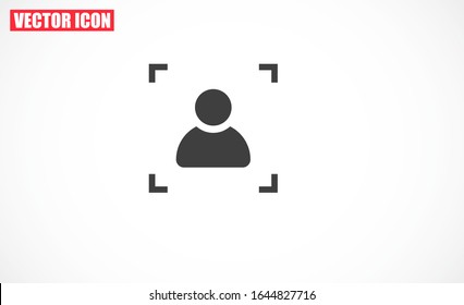 User vector icon. Profile user icon illustration. Person icon symbol web illustration. People icon on background.