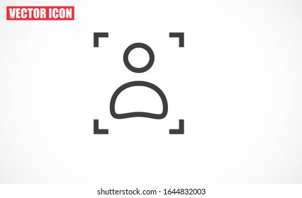 User vector icon. Profile user icon illustration. Person icon symbol web illustration. People icon on background.