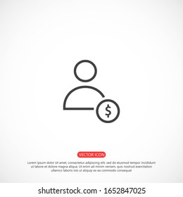 Icono de vector de usuario. Icono de perfil de usuario. Icono de persona ilustración web. Icono de personas en segundo plano.