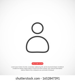 User vector icon. Profile user icon illustration. Person icon symbol web illustration. People icon on background.