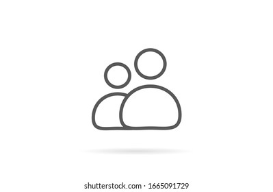 User vector icon. Profile user icon illustration. Person icon symbol web illustration. People icon on background.