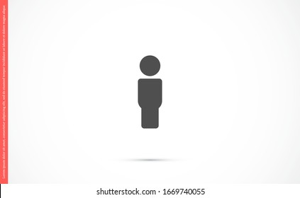 Vektorillustration des Benutzers. Profilbenutzer-Icon-Illustration. Personensymbol der Web-Illustration. Die Leute Symbol auf dem Hintergrund.