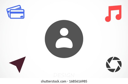 User vector icon. Profile user icon illustration. Person icon symbol web illustration. People icon on background.