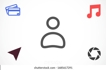User vector icon. Profile user icon illustration. Person icon symbol web illustration. People icon on background.